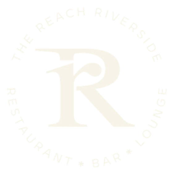 The Reach Riverside logo: Mediterranean restaurant, bar and lounge, Fulham Reach